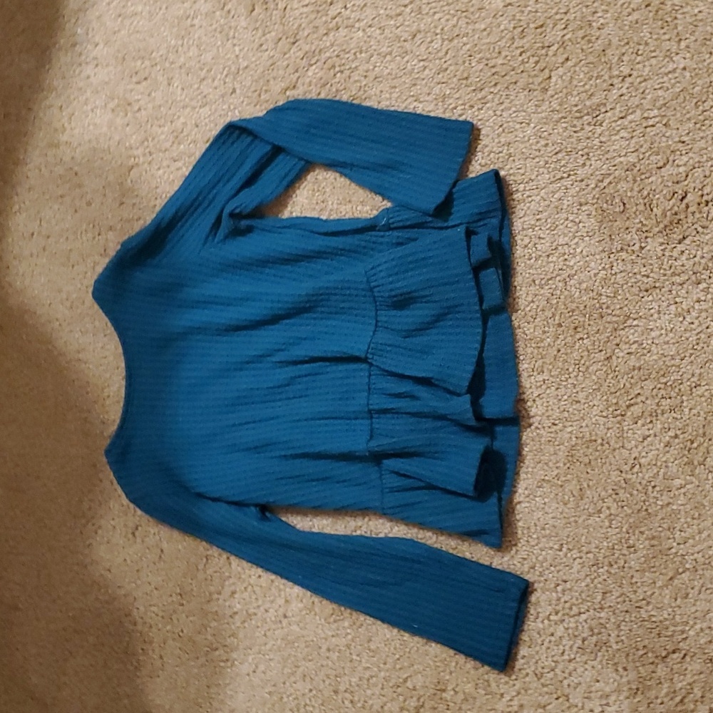 Teal long sleeve shirt